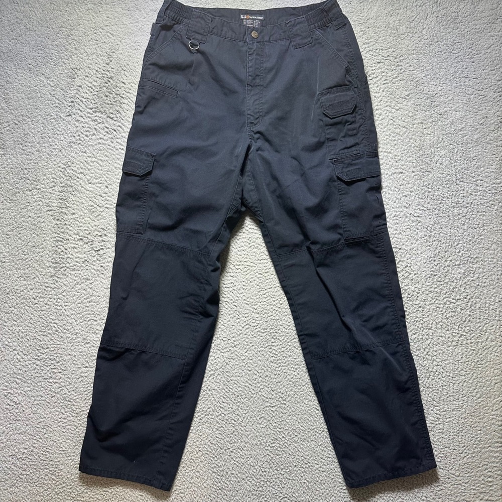 5.11 Tactical Series Mens Navy Blue Ripstop Cargo Pants 34x34 Workwear Utility